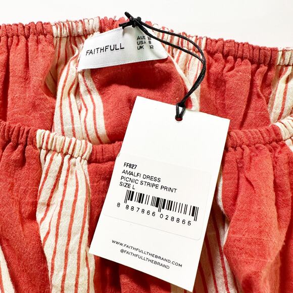 Faithful the Brand Amalfi Off Shoulder Mini Dress Size 8 (Small Flaw)‎ - Picture 9 of 14